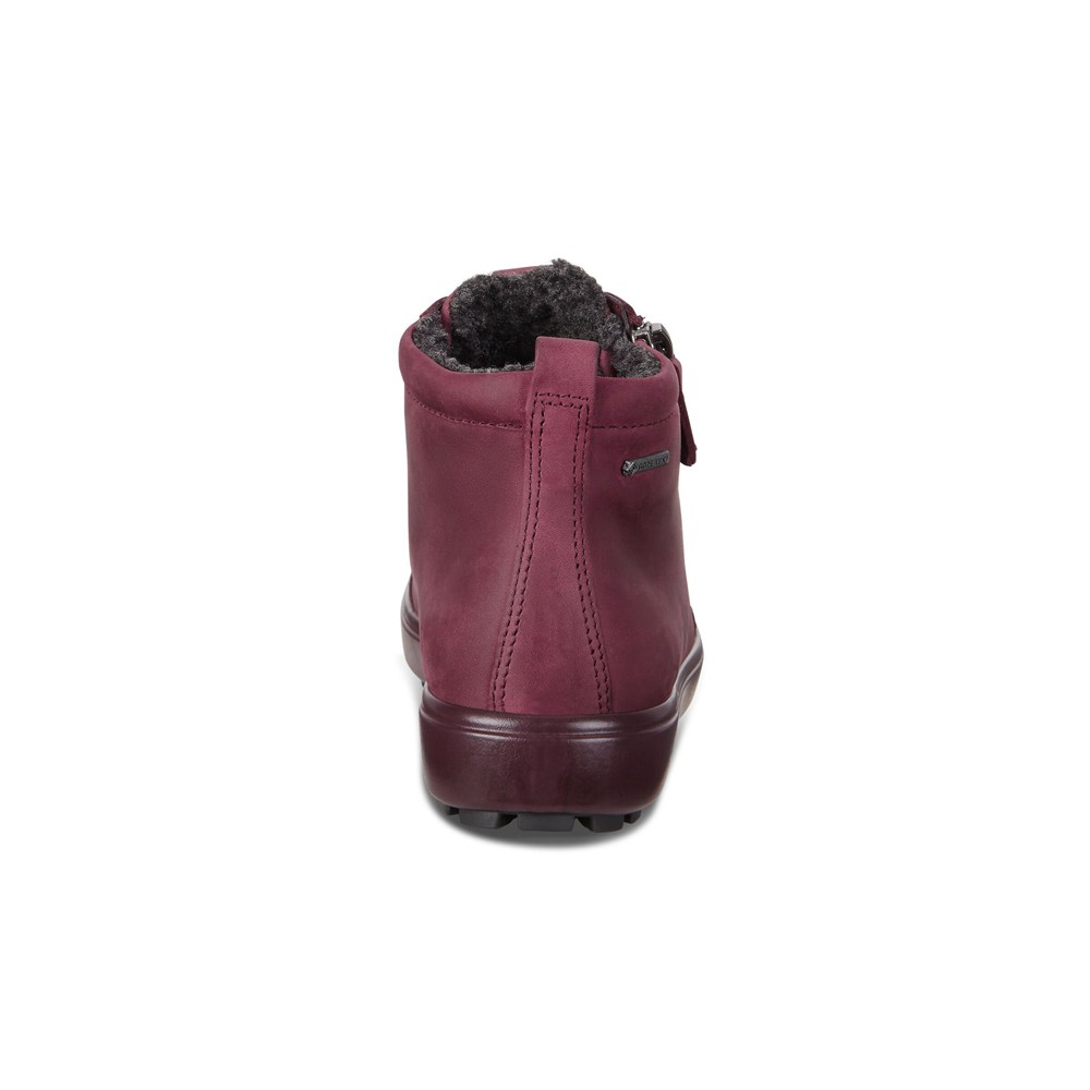 ECCO Sneakersy Damskie - Soft 7 Tred Gtx Hi - Bordowe - TWICDA-983